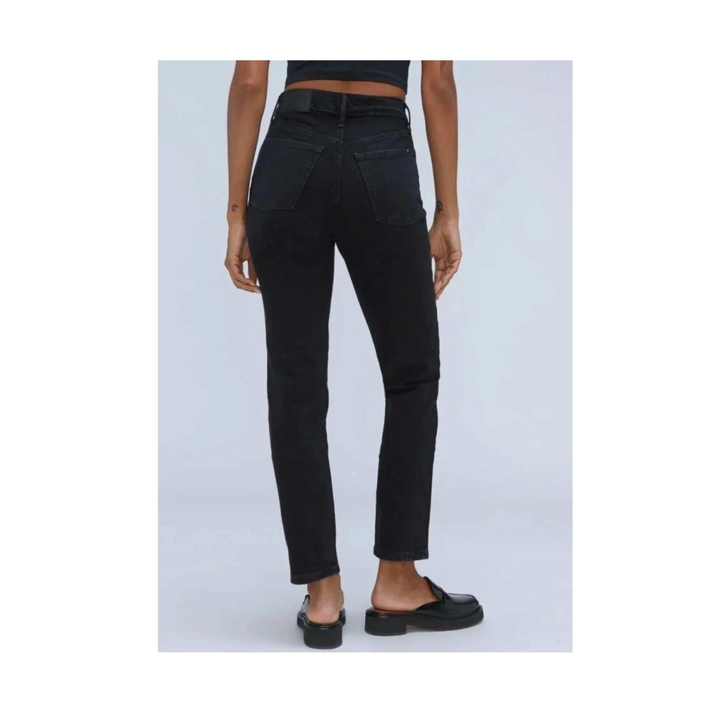 NEW Everlane The Original Cheeky Jeans‎ Straight Leg Black Organic High Rise 28